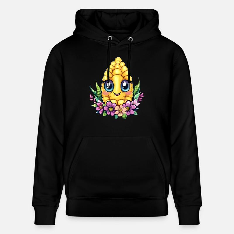 Maïs sucré aux fleurs - Sweat à capuche bio CRUISER Stanley/Stella Unisexe - noir