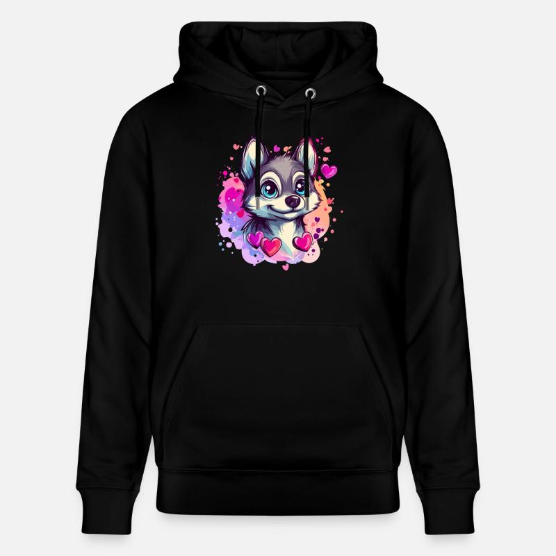 Coeurs Husky - Sweat à capuche bio CRUISER Stanley/Stella Unisexe - noir