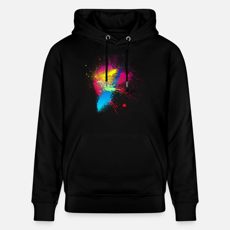 Design Abstrait Peinture - Sweat à capuche bio CRUISER Stanley/Stella Unisexe - noir
