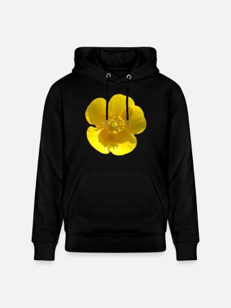 Fleur, Jaune, Fleur Jaune - Sweat à capuche bio CRUISER Stanley/Stella Unisexe - noir
