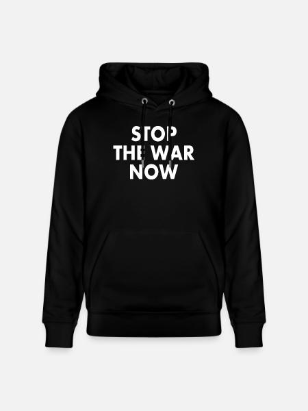 Stop the war now - Stanley/Stella CRUISER Unisex Organic Hoodie - black