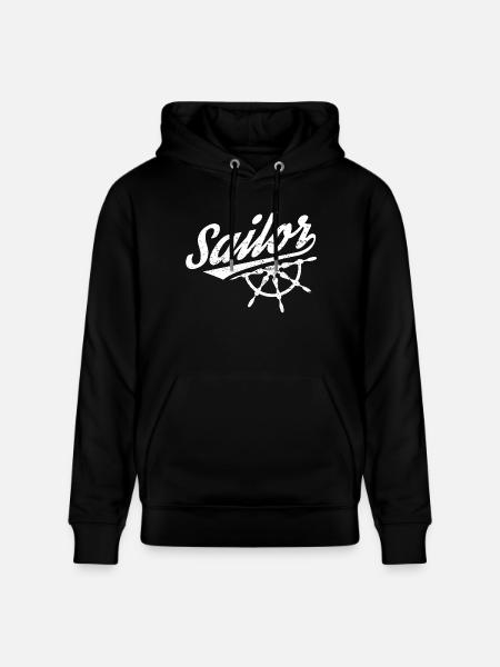 Funny Sail Sailing Sailor Shirt Sailor - Stanley/Stella CRUISER Unisex Organic Hoodie - black