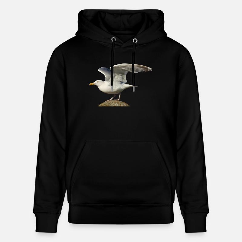 seagull gull moewe2 - Stanley/Stella Unisex Bio-Hoodie CRUISER  - Schwarz