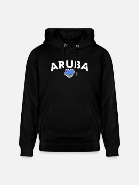 Arubaanse Vlag Trots Arubaans - Stanley/Stella Uniseks bio-hoodie CRUISER  - zwart