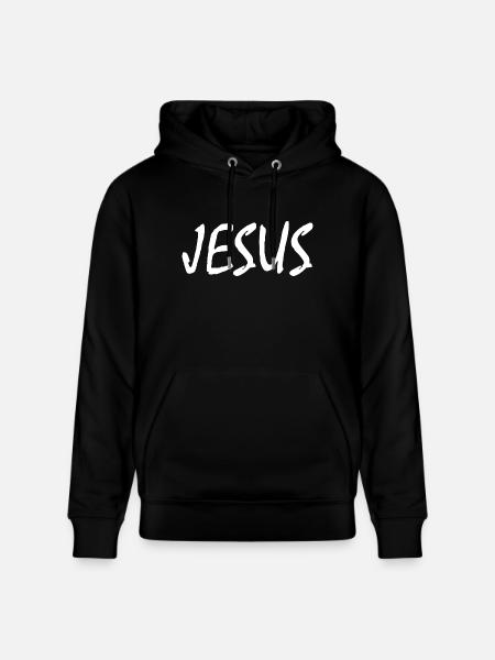 Jesus - Stanley/Stella CRUISER Unisex Organic Hoodie - black
