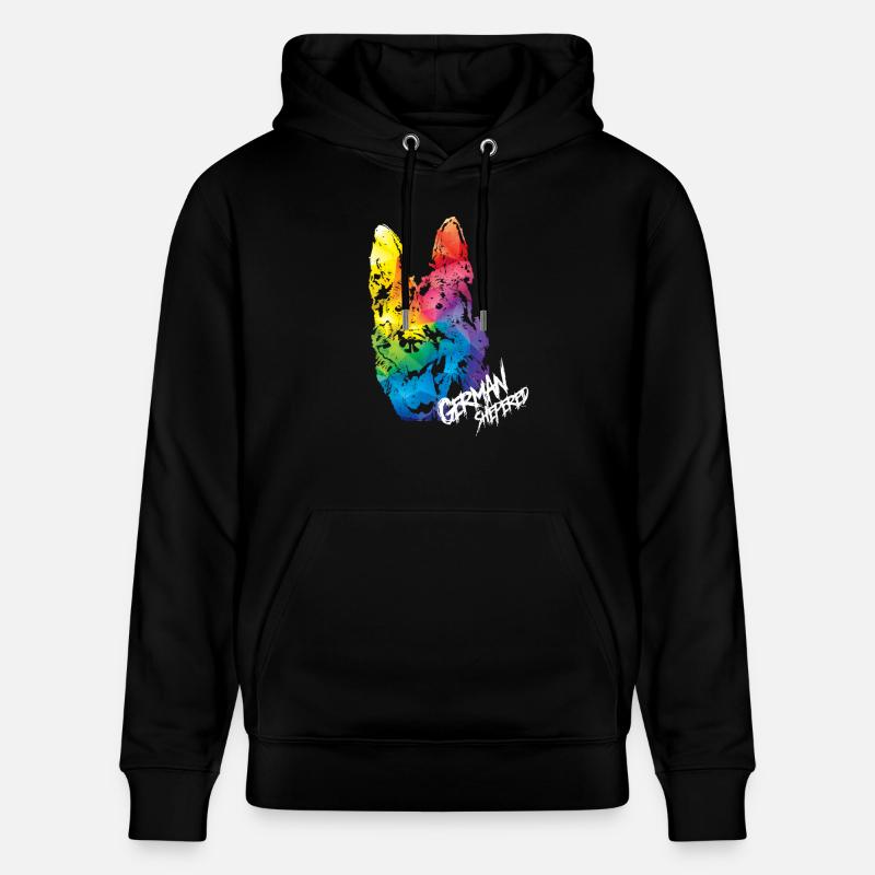 Deutscher Schäferhund - Stanley/Stella Unisex Bio-Hoodie CRUISER  - Schwarz