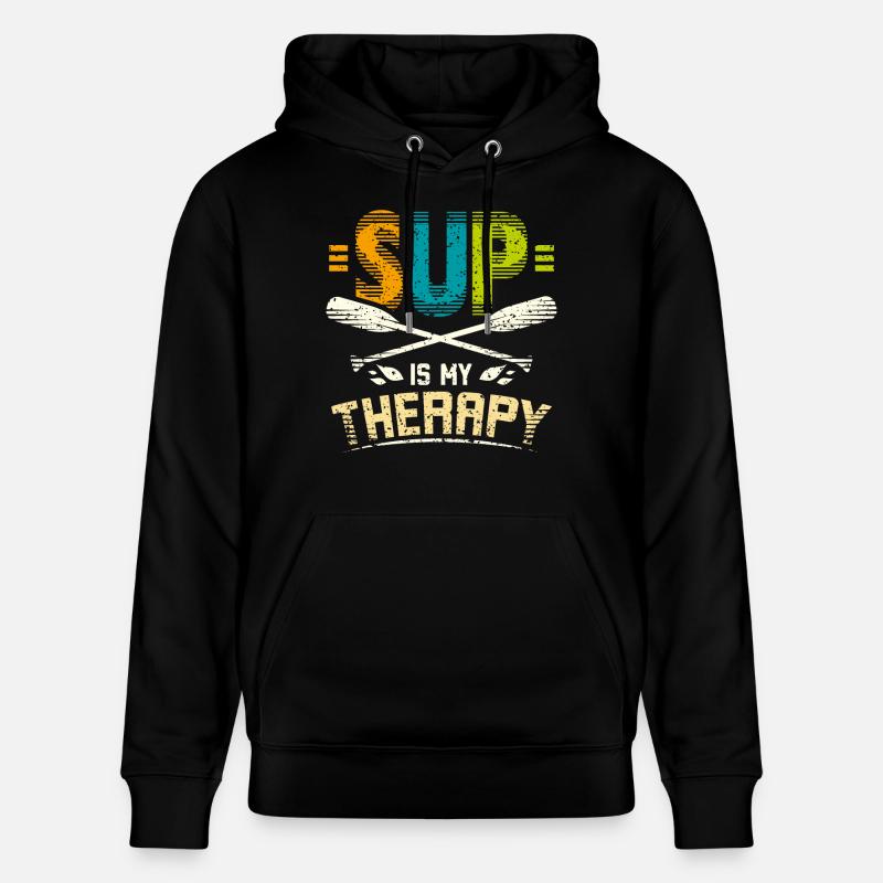 Sup is my therapy - Stanley/Stella Unisex Bio-Hoodie CRUISER  - Schwarz