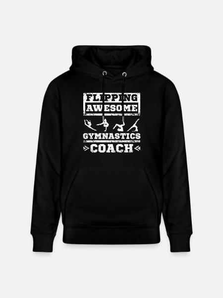 Flipping awesom gymnastics coach - Stanley/Stella CRUISER Unisex Organic Hoodie - black