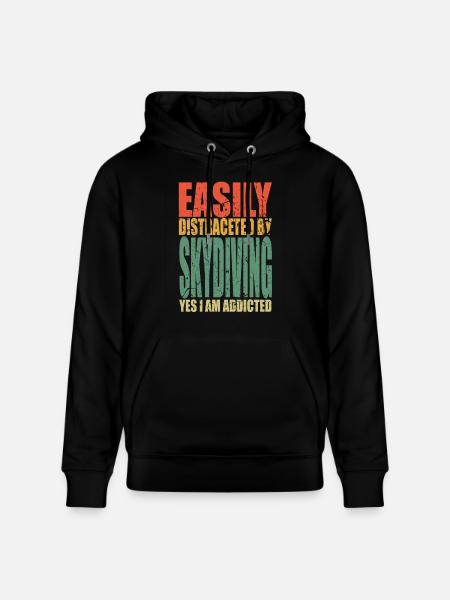 Skydiving saying funny - Stanley/Stella CRUISER Unisex Organic Hoodie - black