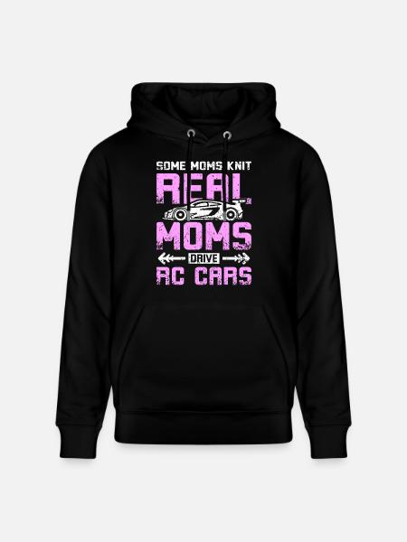 Moms drive rc cars - Stanley/Stella CRUISER Unisex Organic Hoodie - black