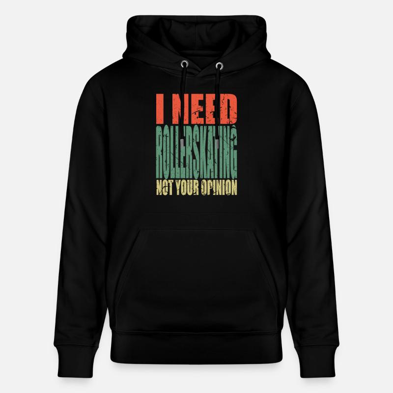 Rollerskating Spruch lustig - Stanley/Stella Unisex Bio-Hoodie CRUISER  - Schwarz