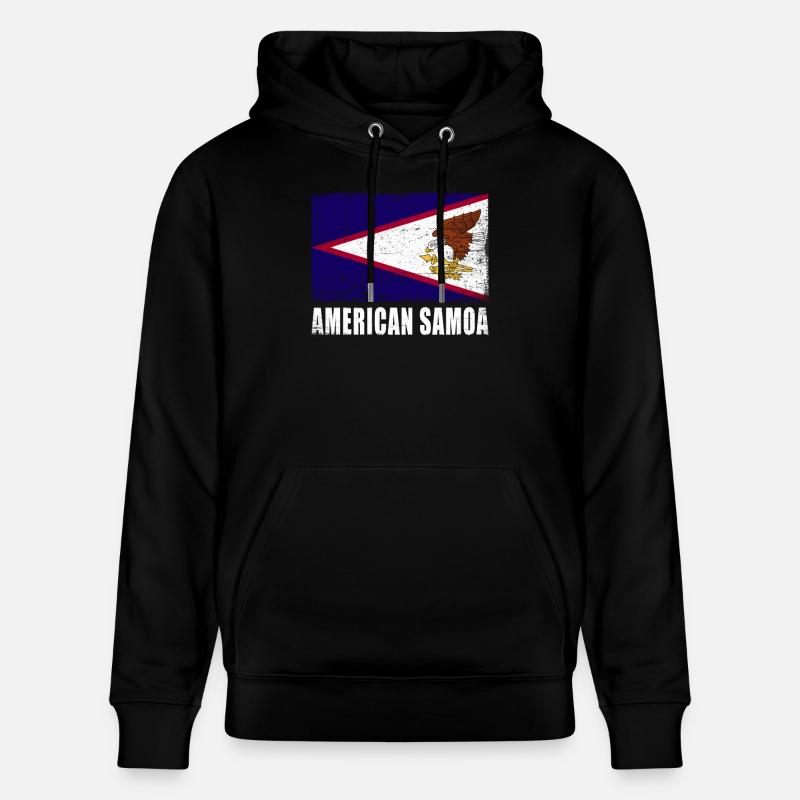 Drapeau des Samoa américaines - Sweat à capuche bio CRUISER Stanley/Stella Unisexe - noir