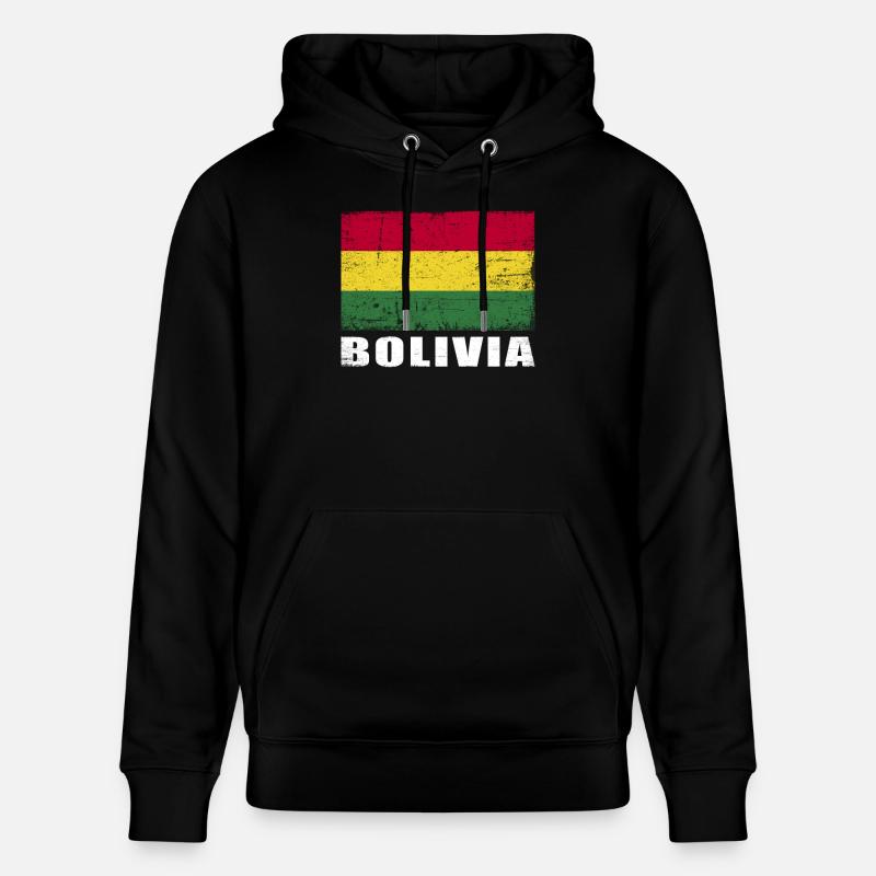 Bolivie Drapeau Grunge Bolivie Drapeau - Sweat à capuche bio CRUISER Stanley/Stella Unisexe - noir