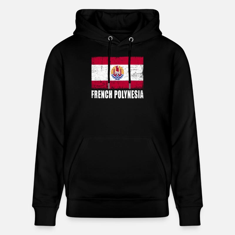 drapeau de la Polynésie Français - Sweat à capuche bio CRUISER Stanley/Stella Unisexe - noir