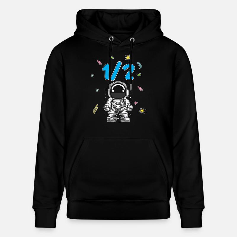 Demi-année 6 mois anniversaire astronaute - Sweat à capuche bio CRUISER Stanley/Stella Unisexe - noir