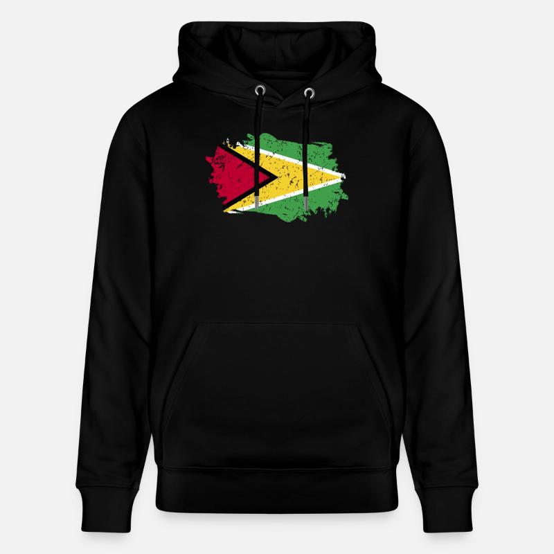 Guyana Flag Grunge Guyana Flag - Sweat à capuche bio CRUISER Stanley/Stella Unisexe - noir