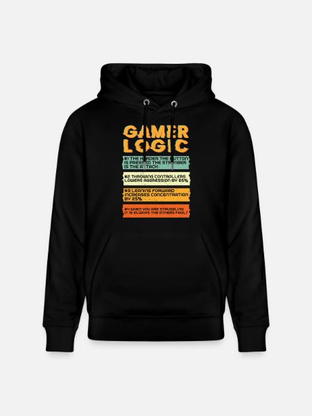 Gamer Logic Gaming - Stanley/Stella CRUISER Unisex Organic Hoodie - black