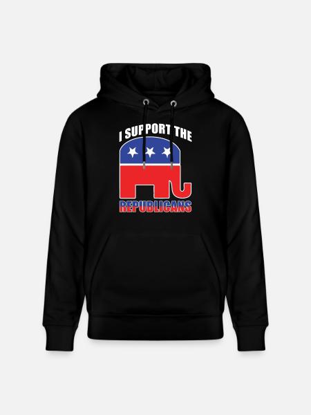 Republican Usa Support - Stanley/Stella CRUISER Unisex Organic Hoodie - black