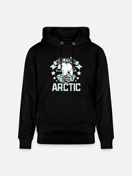 Welcome to arctic - Stanley/Stella CRUISER Unisex Organic Hoodie - black