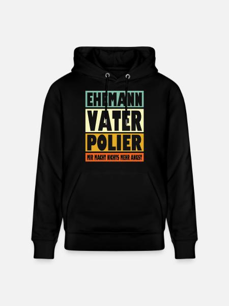 Polier Vater Ehemann Held - Stanley/Stella Unisex Bio-Hoodie CRUISER  - Schwarz