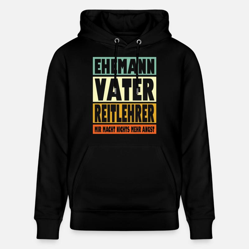 Reitlehrer Vater Ehemann Held - Stanley/Stella Unisex Bio-Hoodie CRUISER  - Schwarz