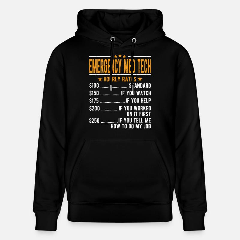 Emergency Med Tech Stundenlohn - Stanley/Stella Unisex Bio-Hoodie CRUISER  - Schwarz