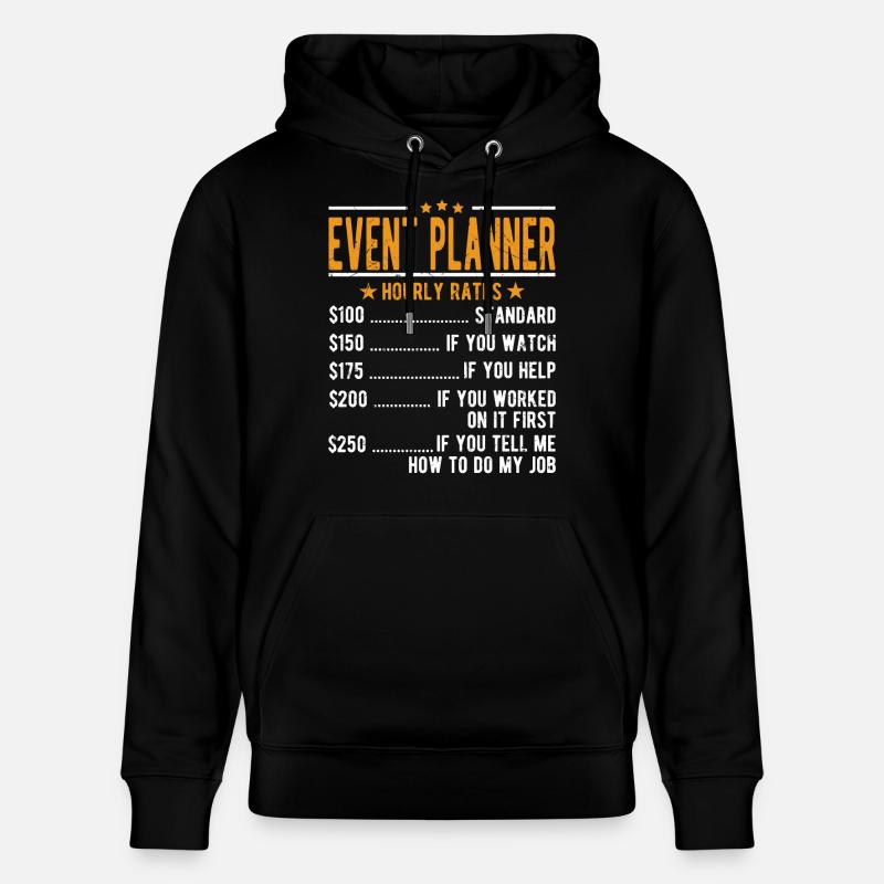 Eventplaner Stundenlohn - Stanley/Stella Unisex Bio-Hoodie CRUISER - Schwarz