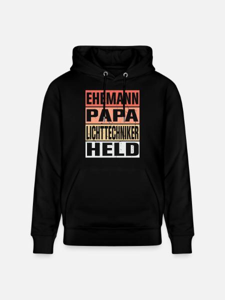 Lichttechniker Vater Ehemann Held - Stanley/Stella Unisex Bio-Hoodie CRUISER  - Schwarz