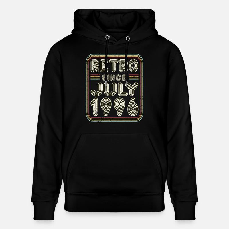 Anniversaire Juillet 1996 Cadeau rétro - Sweat à capuche bio CRUISER Stanley/Stella Unisexe - noir