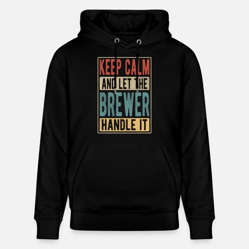 Brauer Retro Geschenk - Stanley/Stella Unisex Bio-Hoodie CRUISER  - Schwarz