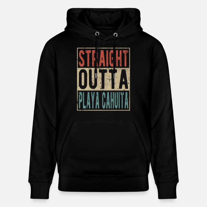Straight Outta Playa Cahuita - Sweat à capuche bio CRUISER Stanley/Stella Unisexe - noir