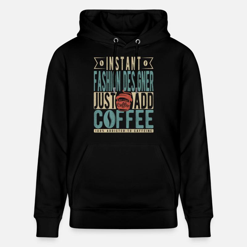 Instant-Modedesigner fügen einfach Kaffee hinzu - Stanley/Stella Unisex Bio-Hoodie CRUISER  - Schwarz