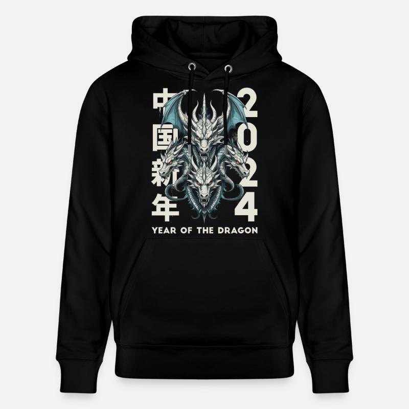 Dragons chinois - Sweat à capuche bio CRUISER Stanley/Stella Unisexe - noir