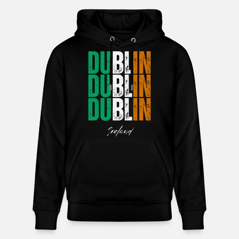 Dublin Irlande, souvenir de Dublin - Sweat à capuche bio CRUISER Stanley/Stella Unisexe - noir