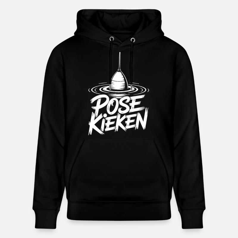 Fischen Pose Humor - Stanley/Stella Unisex Bio-Hoodie CRUISER  - Schwarz