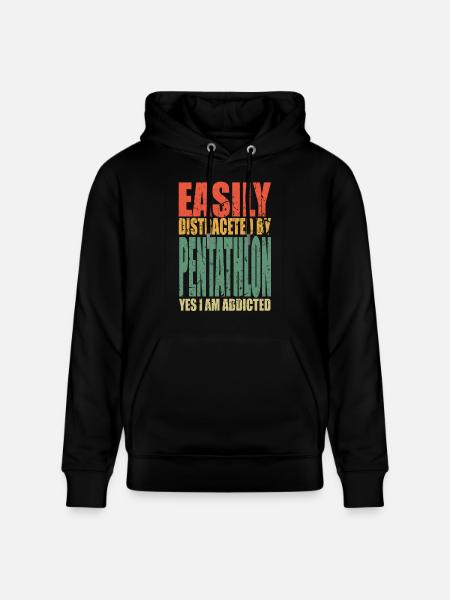 Pentathlon Saying Funny - Stanley/Stella CRUISER Unisex Organic Hoodie - black