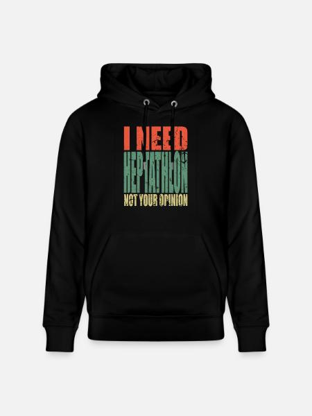 Heptathlon saying funny - Stanley/Stella CRUISER Unisex Organic Hoodie - black