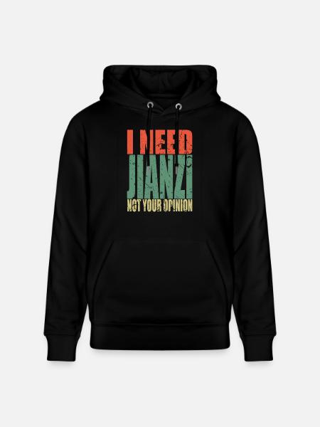 Jianzi saying funny - Stanley/Stella CRUISER Unisex Organic Hoodie - black