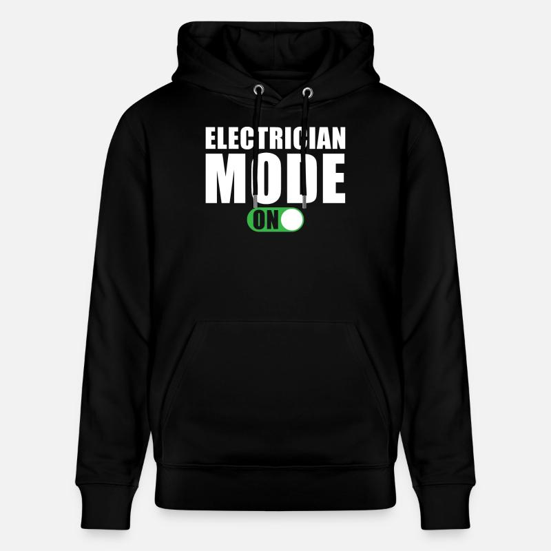 Mode électricien activé - Sweat à capuche bio CRUISER Stanley/Stella Unisexe - noir