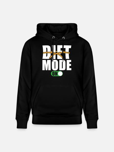 Diet Saying Diet Mode On - Stanley/Stella CRUISER Unisex Organic Hoodie - black