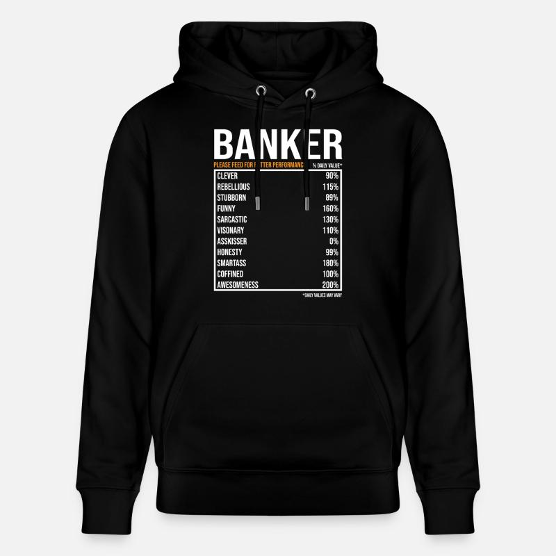 Banquier quotidien banquier - Sweat à capuche bio CRUISER Stanley/Stella Unisexe - noir