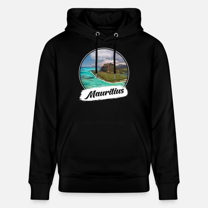 Souvenir de l’île Maurice - Sweat à capuche bio CRUISER Stanley/Stella Unisexe - noir