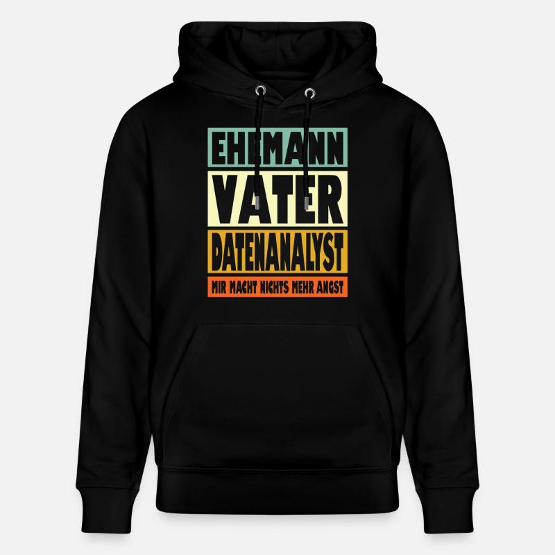 Datenanalyst Vater Ehemann Held - Stanley/Stella Unisex Bio-Hoodie CRUISER  - Schwarz