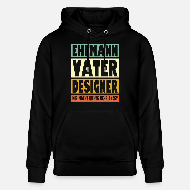 Designer Vater Ehemann Held - Stanley/Stella Unisex Bio-Hoodie CRUISER  - Schwarz