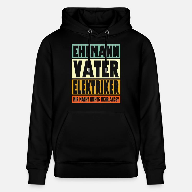 Elektriker Vater Ehemann Held - Stanley/Stella Unisex Bio-Hoodie CRUISER  - Schwarz