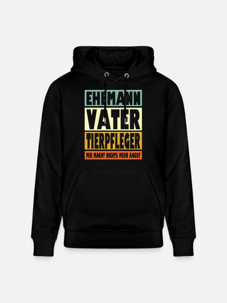 Tierpfleger Vater Ehemann Held - Stanley/Stella Unisex Bio-Hoodie CRUISER - Schwarz
