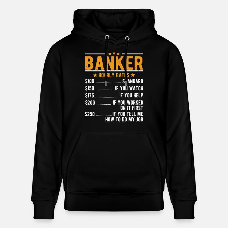 Salaire horaire du banquier - Sweat à capuche bio CRUISER Stanley/Stella Unisexe - noir