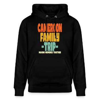 Cameroun Vacances en famille - Sweat à capuche bio CRUISER Stanley/Stella Unisexe - noir - Devant - Alina (178cm) & Michal (187cm)