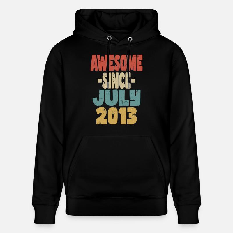 2013 Juillet Anniversaire Rétro - Sweat à capuche bio CRUISER Stanley/Stella Unisexe - noir