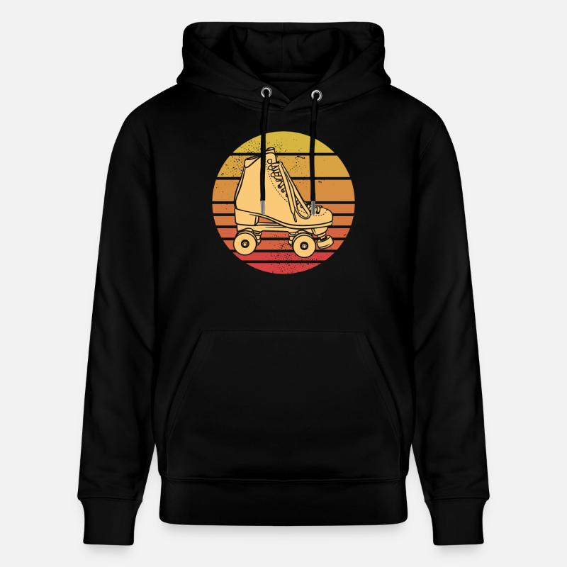 Rollschuhe Retro 70er 80er Rollerskating - Stanley/Stella Unisex Bio-Hoodie CRUISER - Schwarz